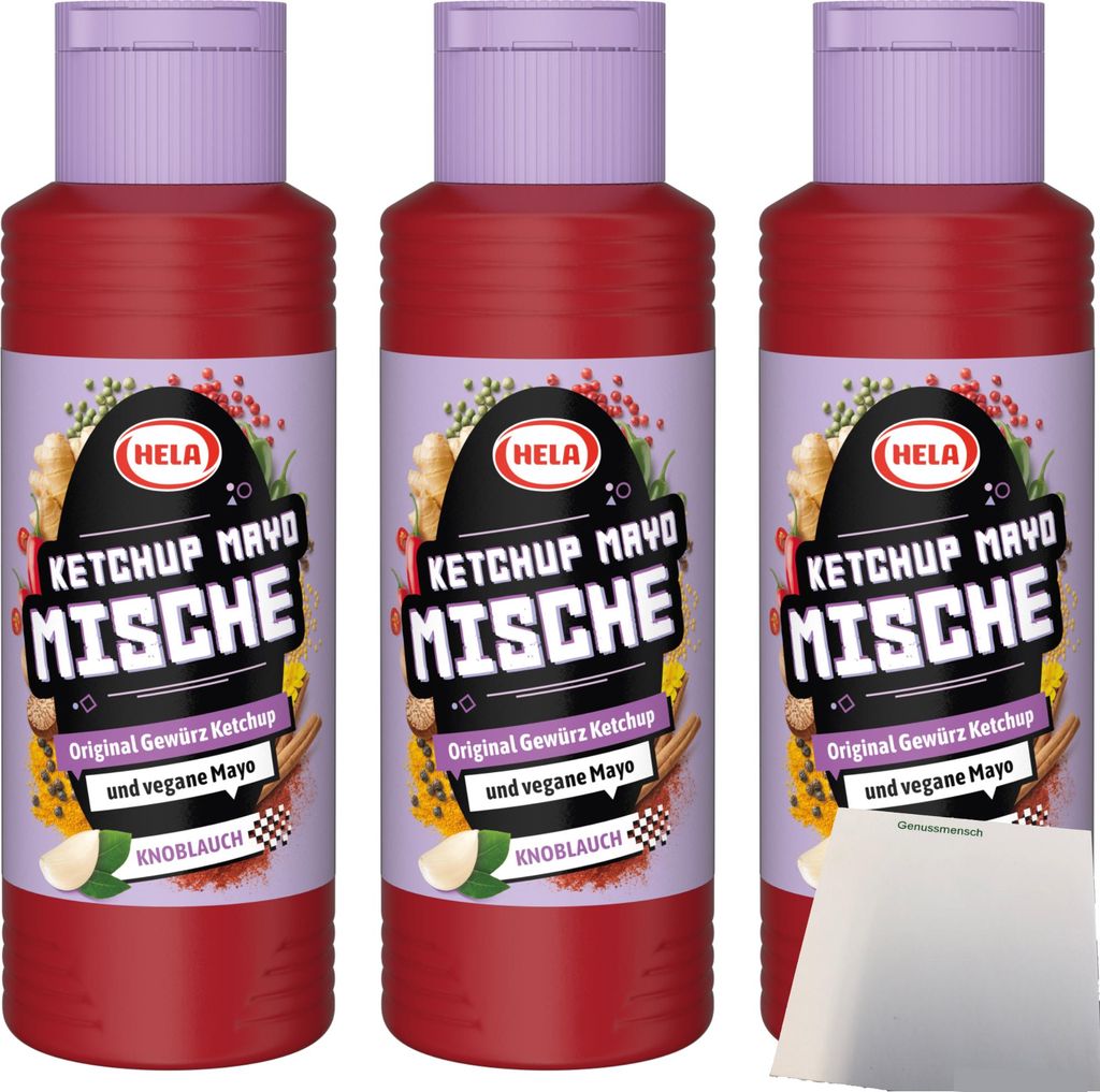 Hela Ketchup Mayo Mische Knoblauch 3er Pack (3x300ml Produktbild 