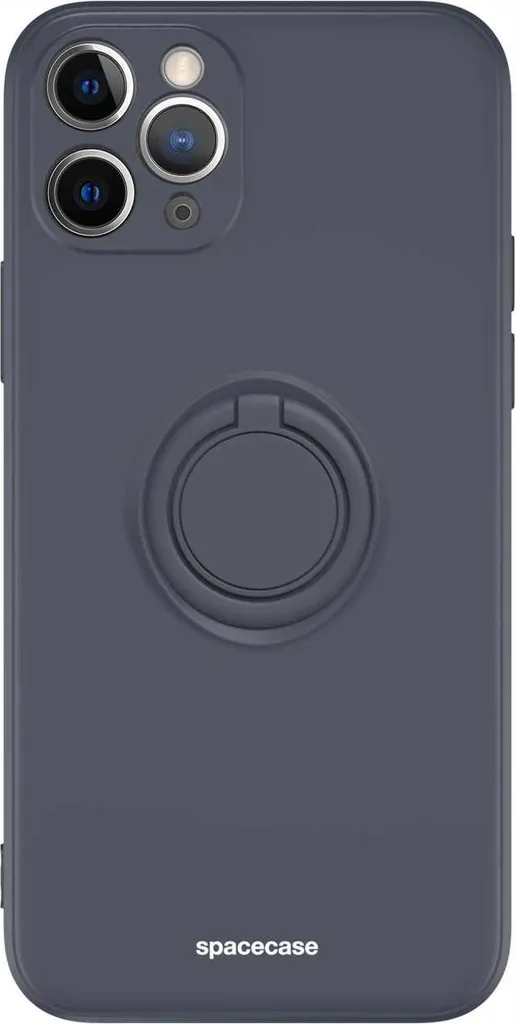 Custodia SPACECASE per iPhone 11 Pro Silicone Nero con Anello Supporto - 7