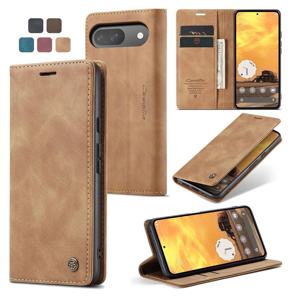 Caseme Handyhülle Leder Hülle Klapphülle Tasche Etui für Produktbild 