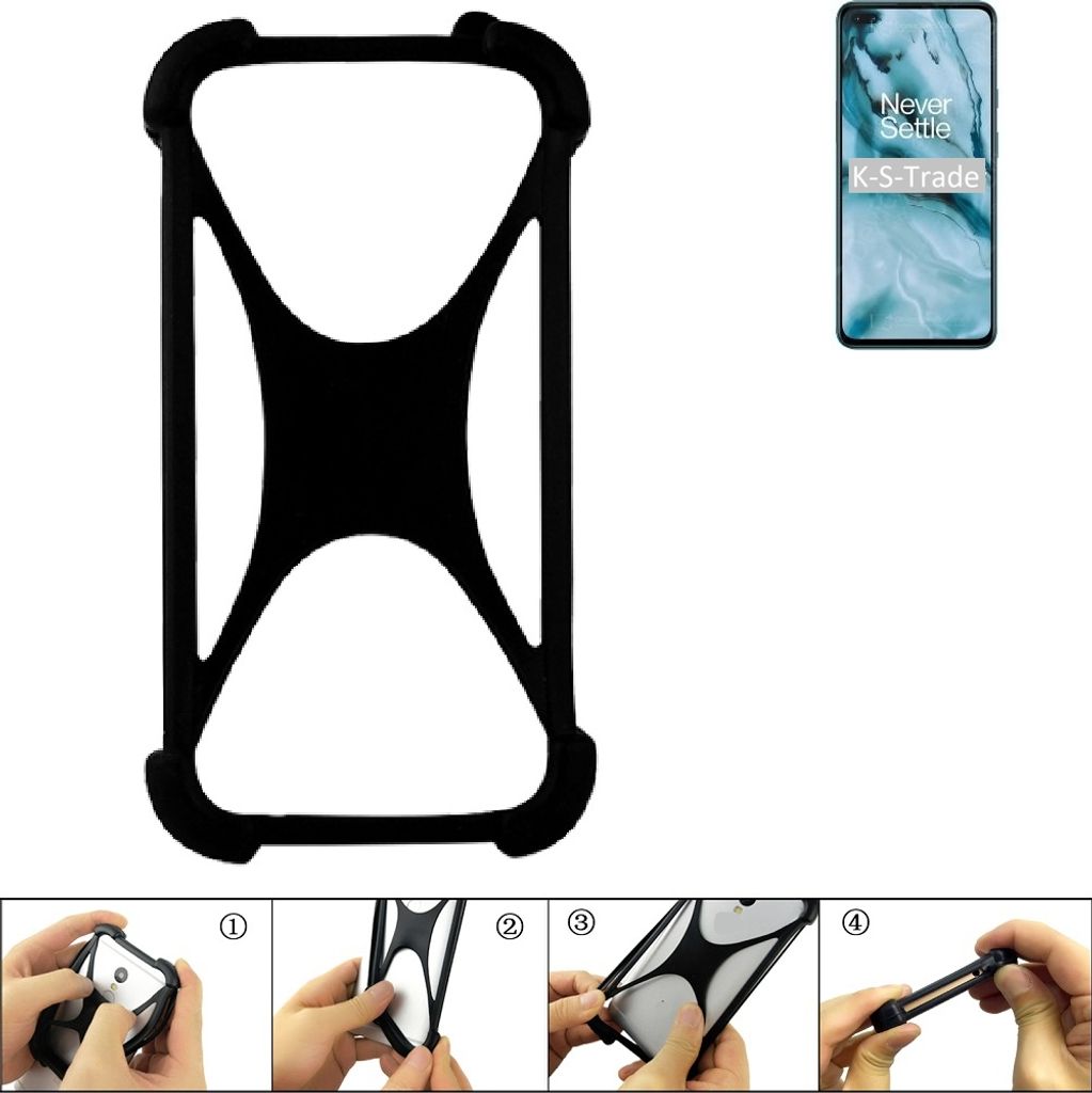 K-S-Trade Handy-Hülle Schutz-Hülle kompatibel mit Nokia C3 Silikon Bumper TPU Softcase Smartphone Stoßschutz, schwarz