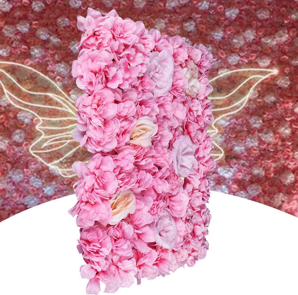 Mur de roses artificielles 40x60cm : fond de scène durable sans soin