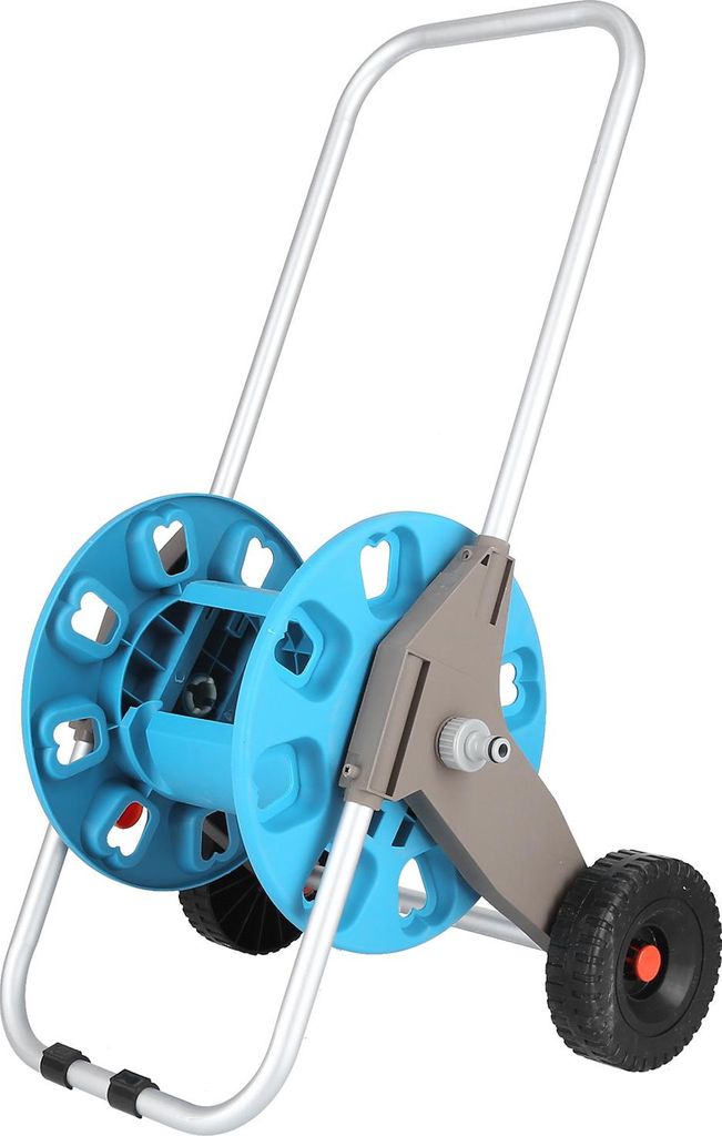 G1/2 Schlauchhaspelwagen mit Rädern Tragbarer Garten Rasen Hof Wasserrohr Winder Organizer für 35m Schlauch