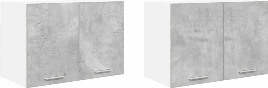 Set 2 Pensili vidaXL 60x31x40 cm | Organizzazione Casa Cemento e Bianco