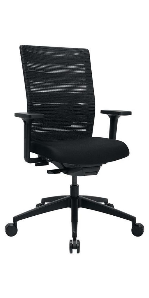 Topstar Bürodrehstuhl Drehstuhl Airwork schwarz-Teppichbodenrollen