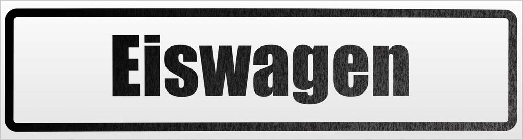 Kiwistar Eiswagen Magnetschild Schild magnetisch - 60cm Schwarz - reflektierend - Magnetfolie für Auto PKW Kfz