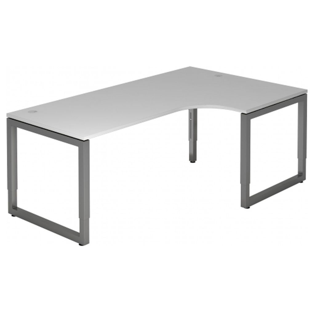 Büro Schreibtisch 200x120 cm Modell RS82 mechanische Höheneinstellung 5=Grau-graphit