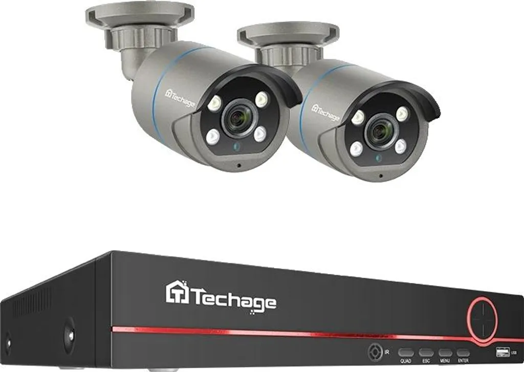 Kit de vidéosurveillance complet NVR 8 canaux H.265 avec HDD de 3 To