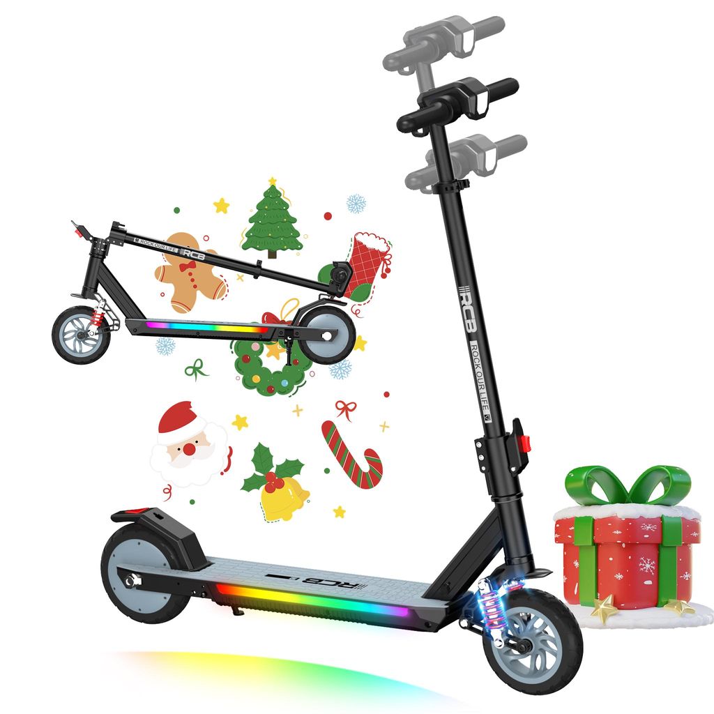 RCB Elektroroller für Kinder R12 MAX, 150W Motor, 15 km Reichweite, Höhenverstellbarer Lenker, 7-Zoll-Vollgummireifen, bis 60 kg belastbar