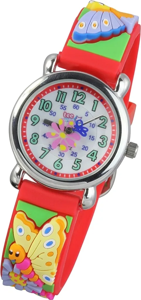 Orologio Tee-Wee Bambini Farfalla Rosso UW753R - Regalo Perfetto Bimbi