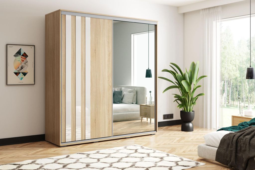 Zweitüriger Kleiderschrank 150/245 ELIANA – Sonoma-Eiche