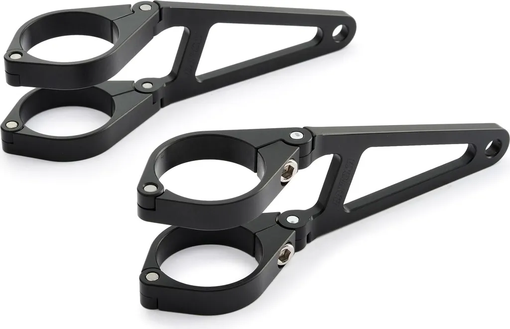 Support phare alu CNC 101,5 mm Daytona : finition fraisée premium