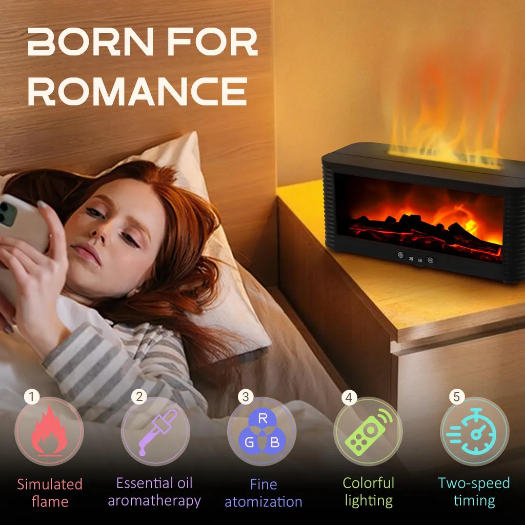 Diffuseur d'aromathérapie ultrasonique modèle A avec 7 LED colorées - 3