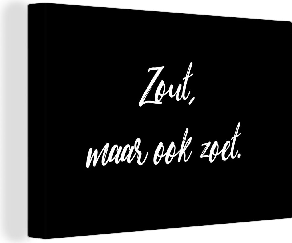 OneMillionCanvasses - Leinwandbilder - 150x100 cm, Zitate - Sprichwörter - Salzig, aber auch süß - Kochen, Wandbilder Kunstdruck Wanddekoratio...