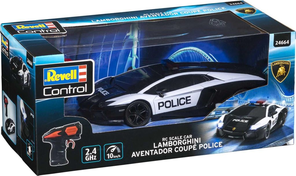 RC Scale Car Lamborghini Aventador Coupé Police, Revell Control Ferngesteuertes Polizeiauto