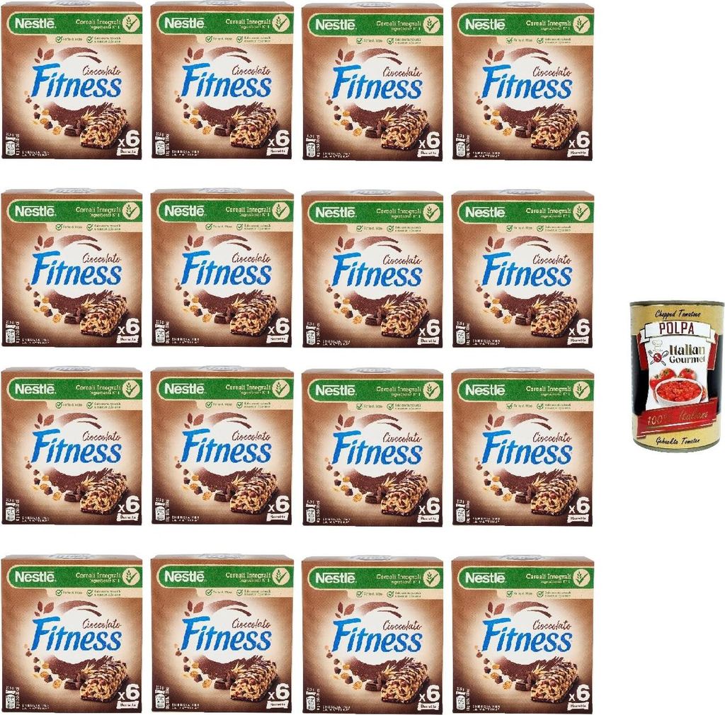 Nestlé Fitness Chocolate Müsliriegel Vollkornriegel mit Schokolade 16x 141g + Italian Gourmet polpa 400g