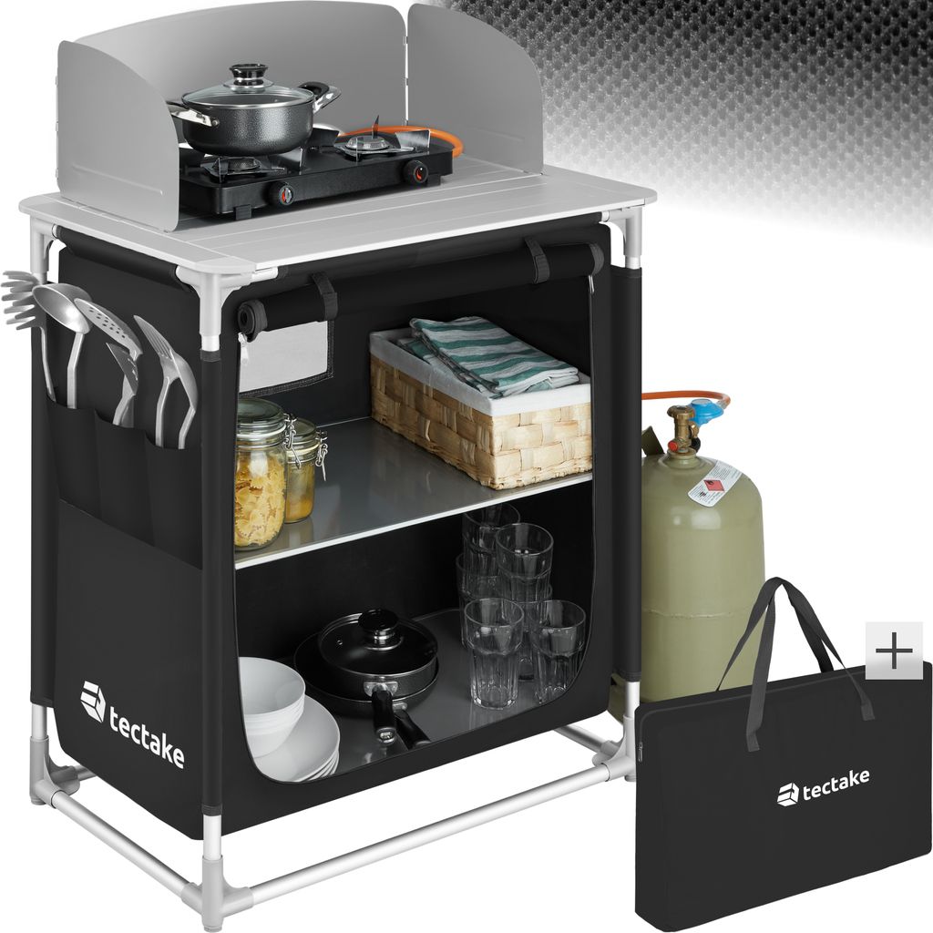 tectake® Campingküche Premium mit Aluminiumgestell und 2 Produktbild 