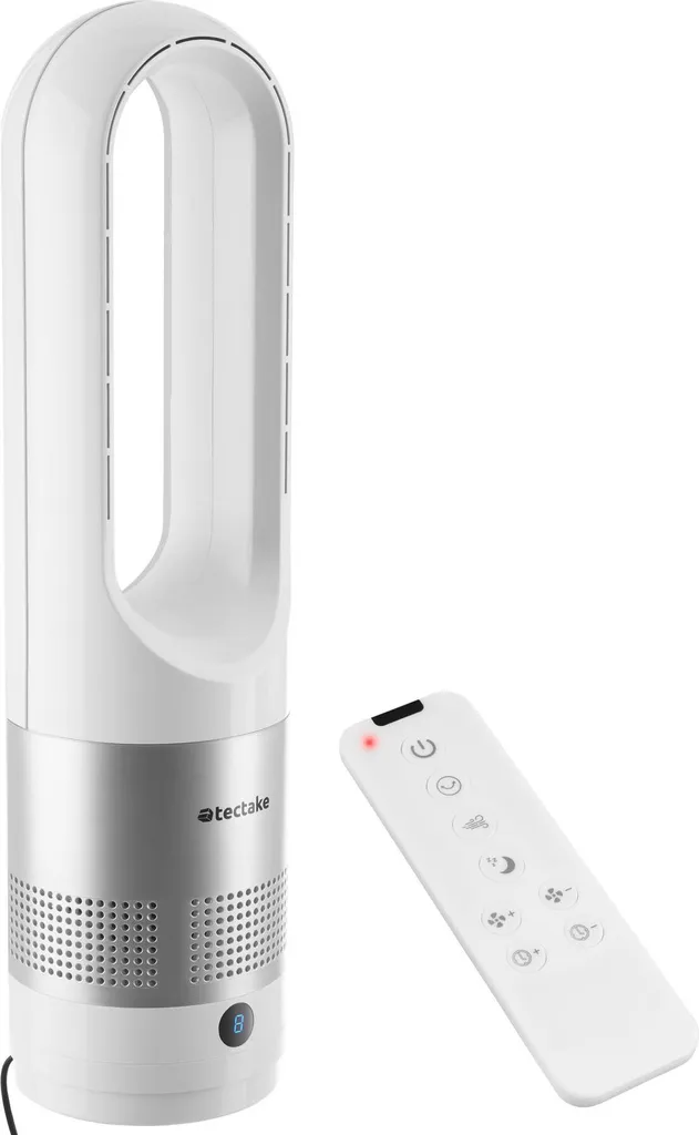 Ventilateur colonne POLAR blanc avec oscillation 80° pour un été frais