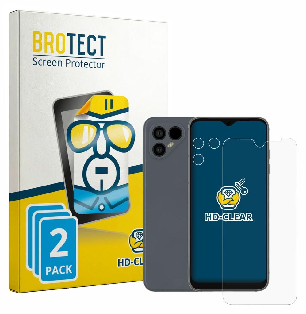 2x Für Fairphone 4 (Display+Kamera) Schutzfolie BROTECT Produktbild 