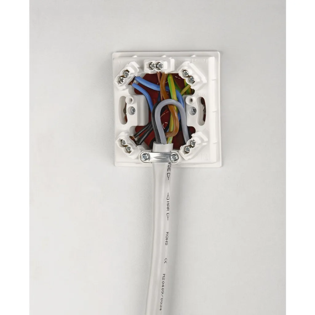 Câble électrique à forte section Xavax 5 conducteurs de 2.5 mm² blanc