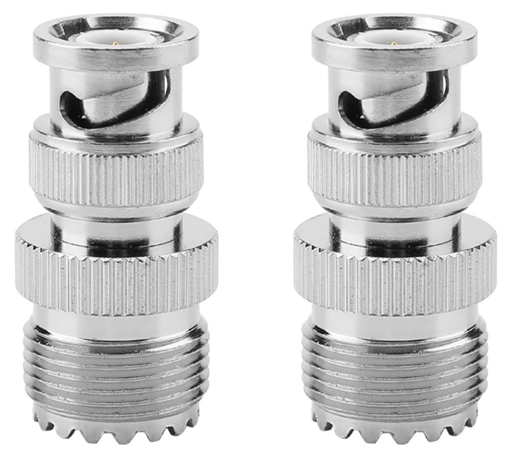 2 Stück BNC-Stecker auf UHF SO239 PL-259 Buchse HF-Koaxial-Adapterkabelanschluss