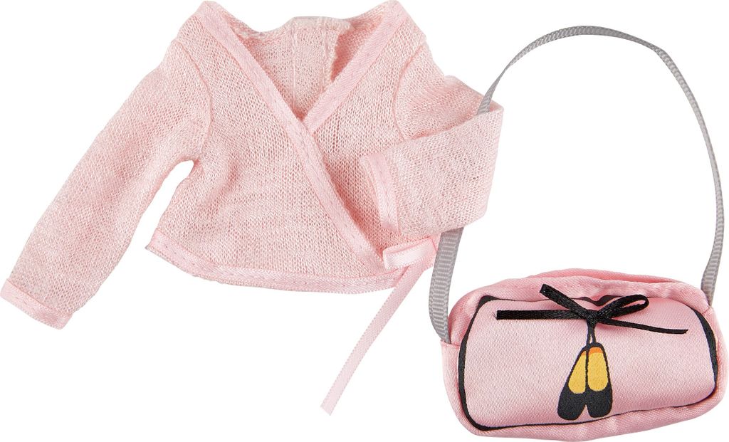 Kruselings Puppenkleidung Ballettjacke und Tasche - rosa Produktbild 