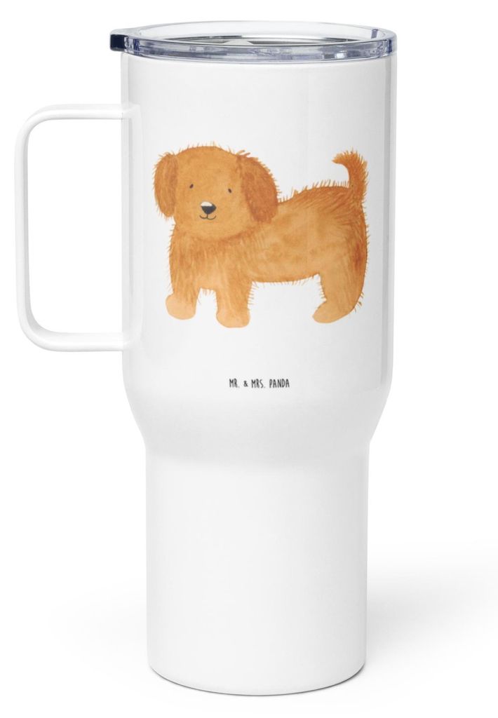 Mr. & Mrs. Panda thermosbecher Hund Flauschig - Weiß - Geschenk, Sprüche, Süß, Kaffee-to-go-Becher, Niedlich, Hunde, To-Go-Becher, Thermobecher...