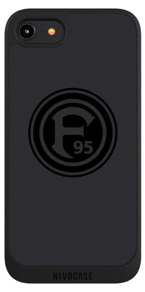 NIVOCASE Handyhülle für Apple iPhone 7 Hülle NIVOpure Case Schwarz F95 Fortuna Düsseldorf Logo