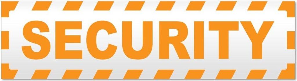 Kiwistar Security gestreift Magnetschild Schild magnetisch - 20cm Orange - Magnetfolie für Auto PKW Kfz