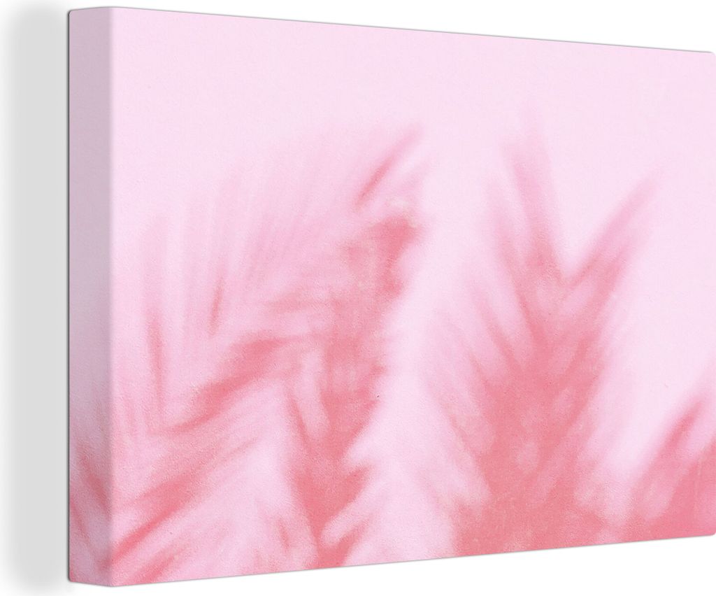 OneMillionCanvasses - Leinwandbilder - 150x100 cm, Pflanzen - Blätter - Rosa, Wandbilder Kunstdruck Wanddekoration - Foto auf Leinwand - Gemäld...