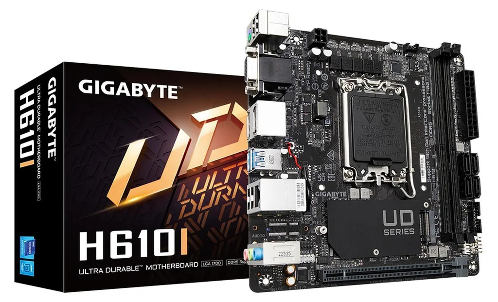Carte mère GIGABYTE H610I pour PC Compact Bureautique et Gaming ITX - 2