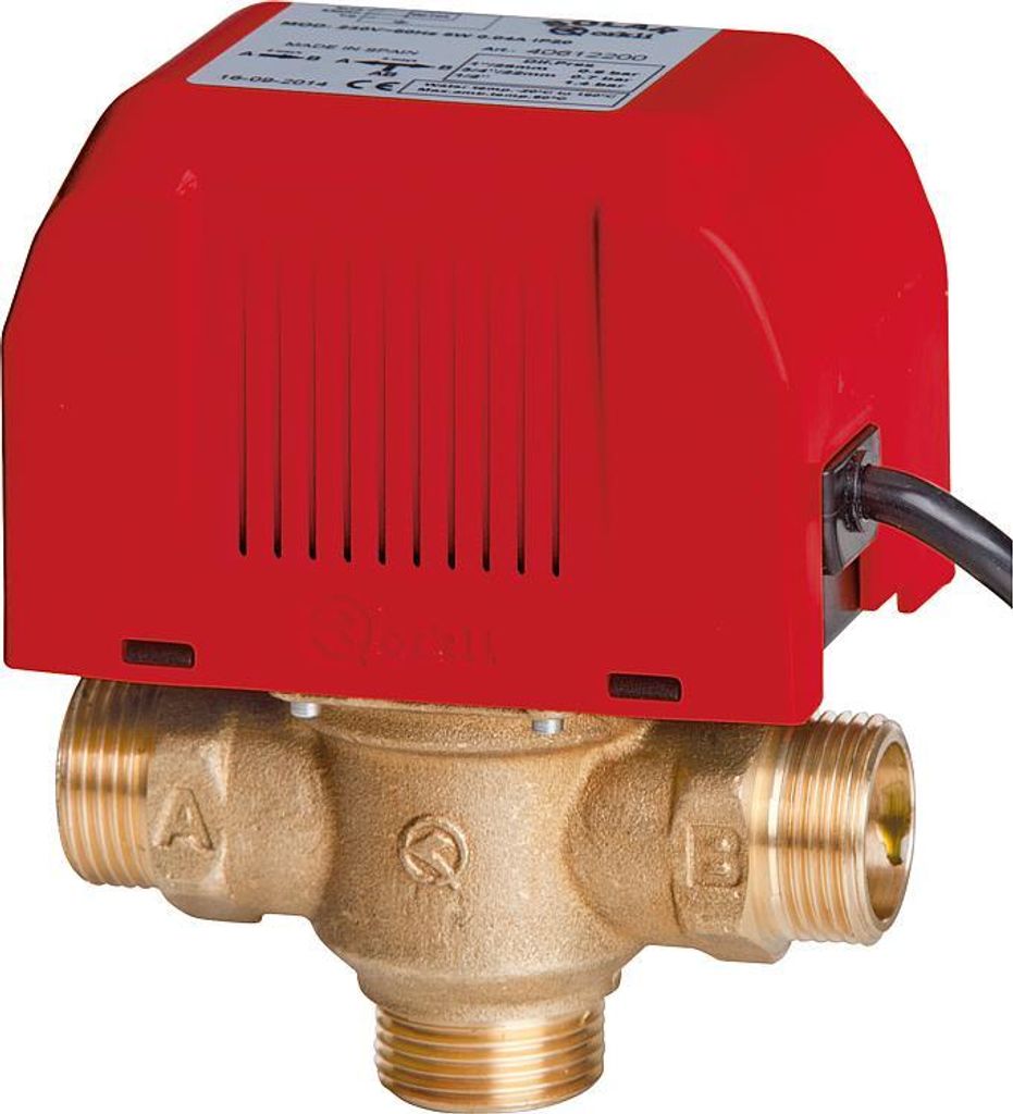 Orkli Drei-Wege Zonenventil 1 Zoll Außengewinde Solar Solaranlage Solarthermie Heizung