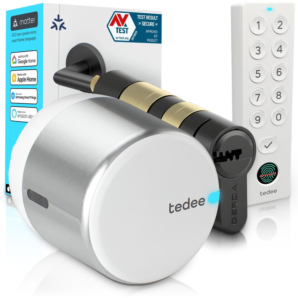 tedee GO2 Alu Serratura Smart | Impronta Digitale, Codice Immagine del prodotto 