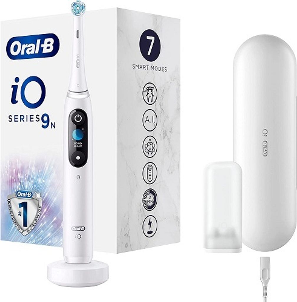 Oral-B Braun iO 9n Elektrische Zahnbürste Weiß 1 Stück