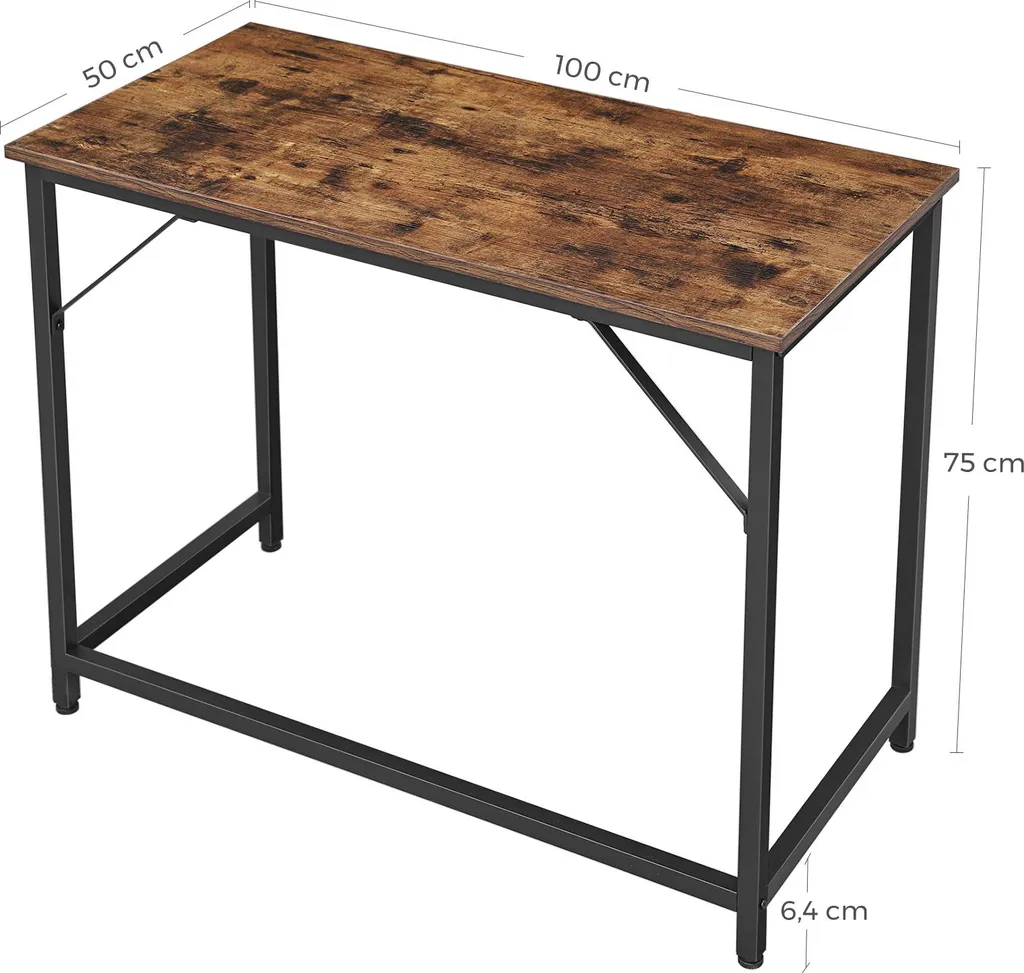 Scrivania Studio 100x50x75 cm per Cameretta e Ufficio Casa - 6