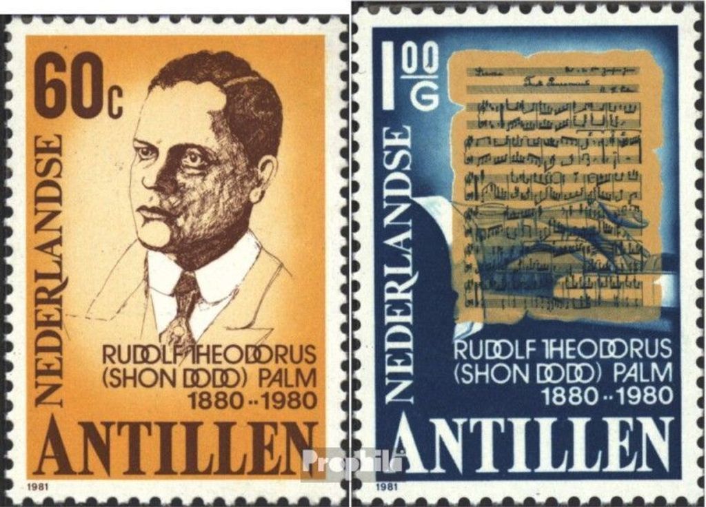 Briefmarken Niederländische Antillen 1981 Mi 436-437 (kompl.Ausg.) postfrisch Palm