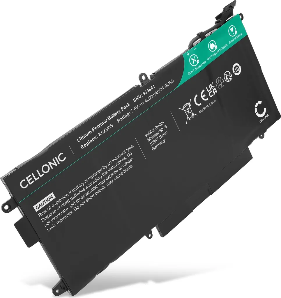 Batterie Haute Capacité 4200mAh pour Dell Latitude 7389 12 5289 7.6V