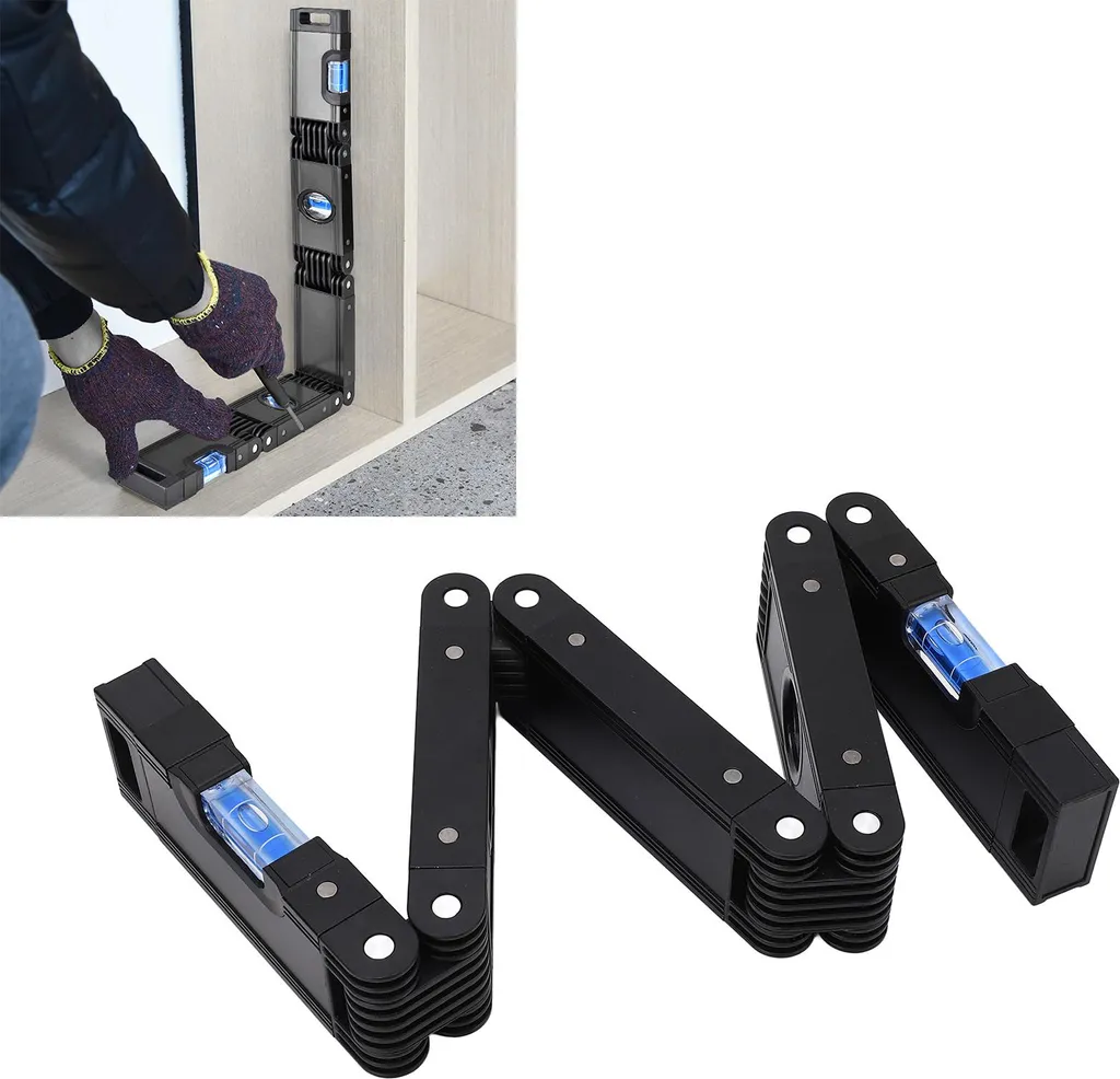 Niveau à bulle flexible multi-angle en aluminium pour espaces difficiles - 11