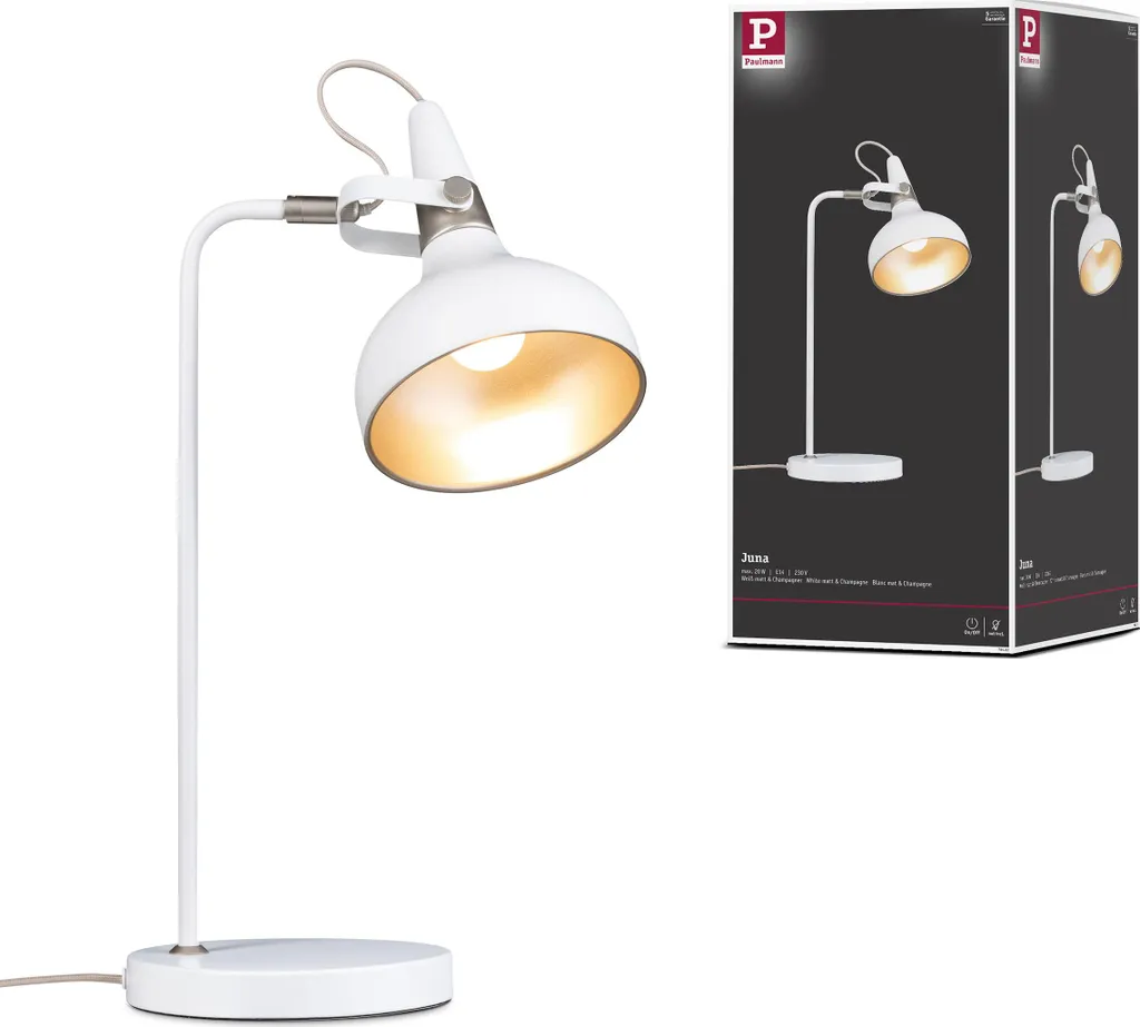Lampe Paulmann Neordic en bois véritable et métal pour salon moderne