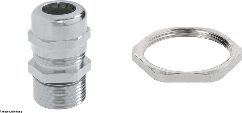 LAPP Verschraubung mit Gegenmutter PG29x1,588 lang Messing (CuZn) vernickelt Gewindelänge 15,0mm - 1 Stück