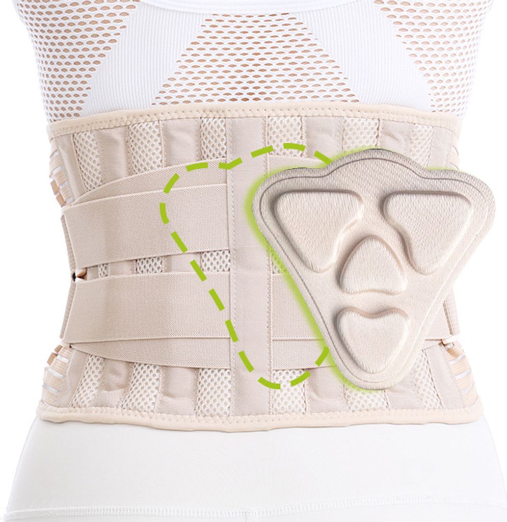 INF Hautfarbener Sport-Supportgürtel mit Kompression Beige XXL