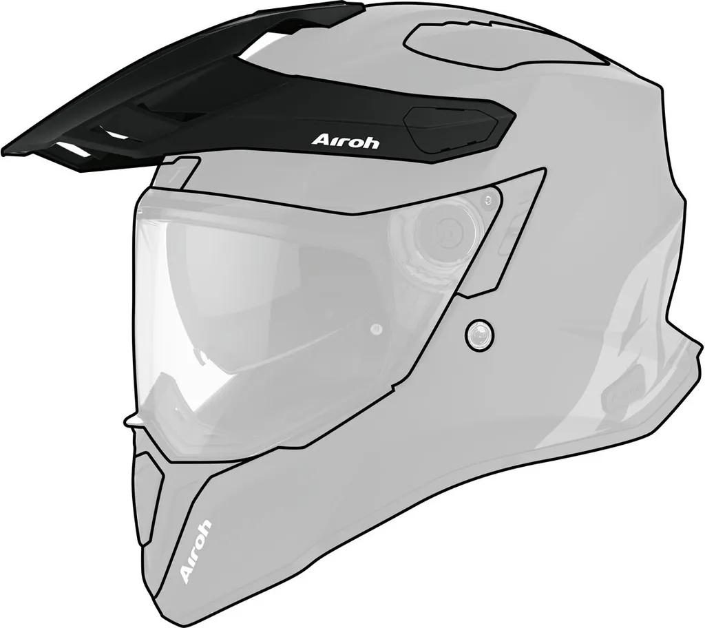 Casque Airoh Commander Noir Mat en Fibres avec Écran Solaire Intégré