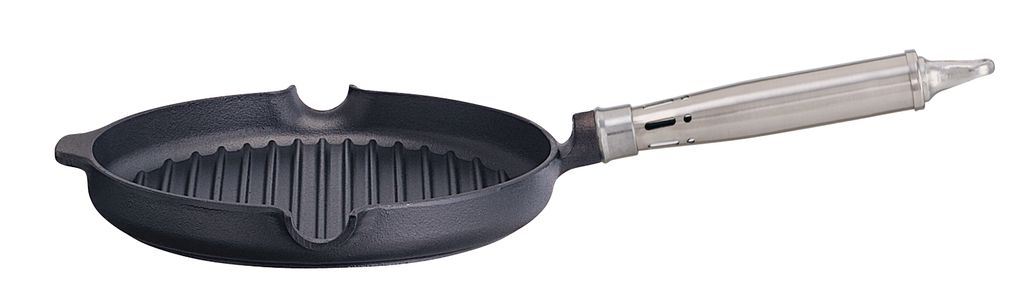 Grillpfanne aus Gusseisen - Durchmesser 250 mm - Hendi 629925