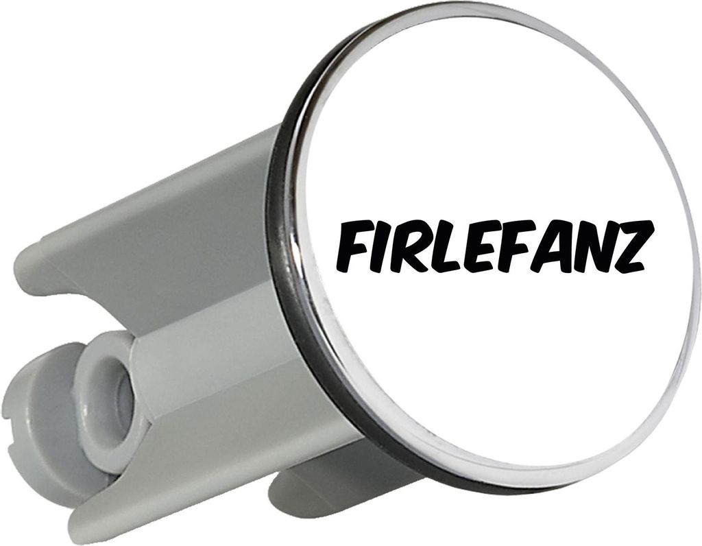 Huuraa Waschbeckenstöpsel Firlefanz Schriftzug 4cm höhenverstellbar Abflussstopfen Geschenkidee