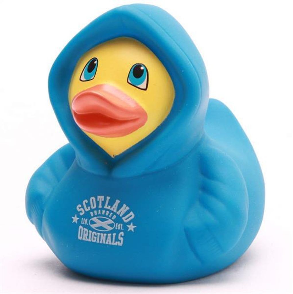Badeente Hoodie Scotland blau 7,5 cm Vinyl