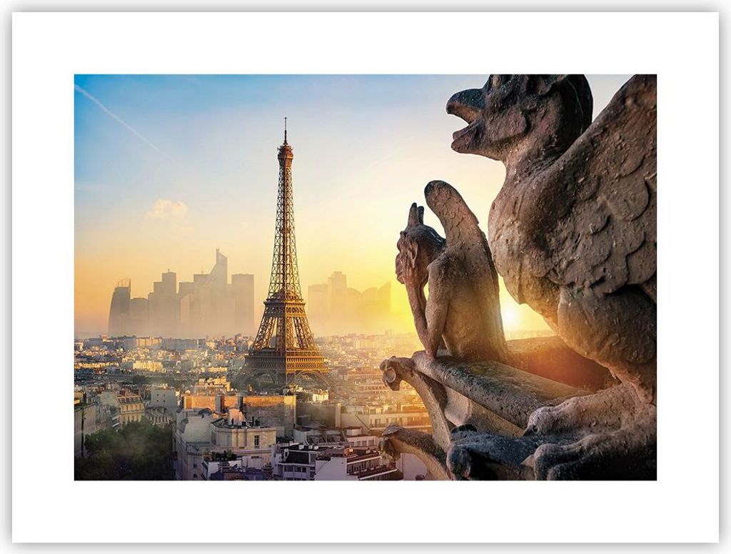 Poster - Poster ohne Rahmen - Wasserspeier Turm Eiffel - Produktbild 