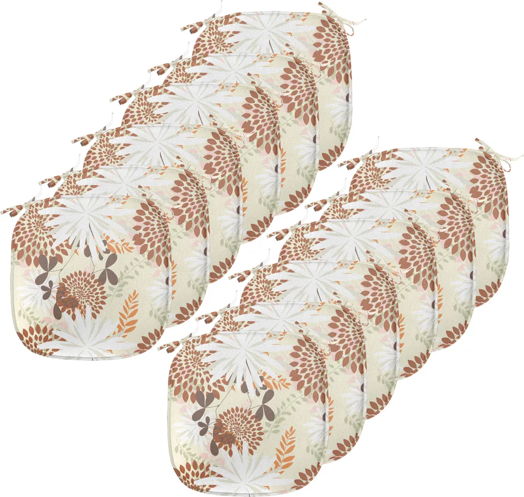 Coussins de Chaise de Salle à Manger Imperméables - Pétales (x12)