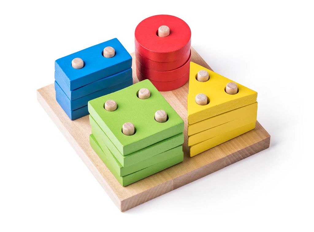 Legpuzzel, vormenpuzzel, spel, motoriek, hout, Productafbeelding 