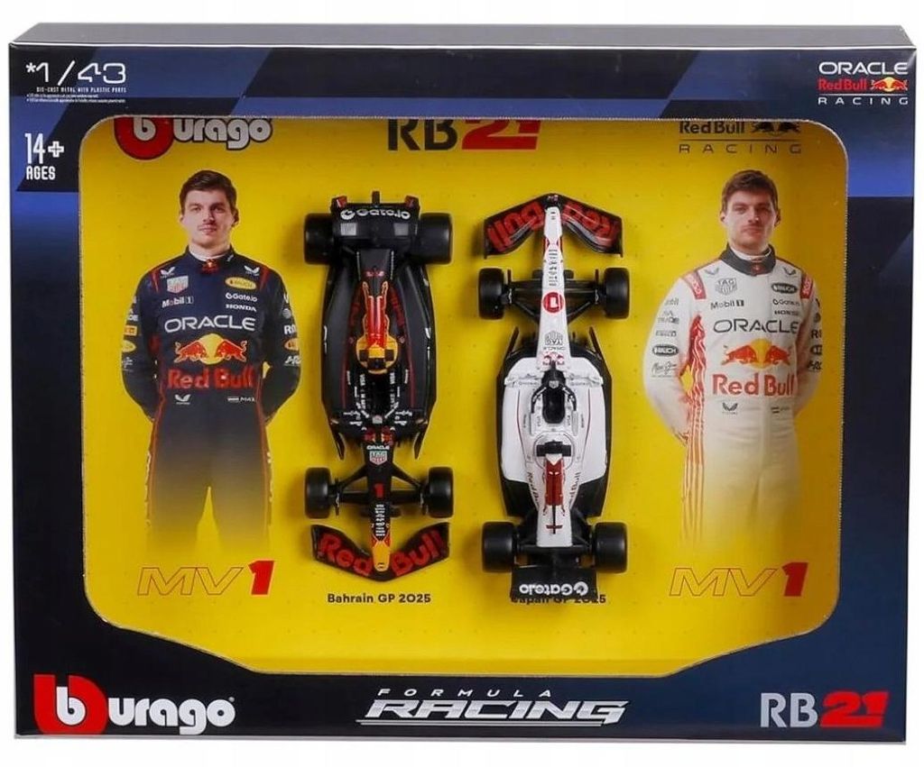 Bburago F1 Red Bull Racing RB21 Verstappen 2025 Set 1:43 - Produktbild 