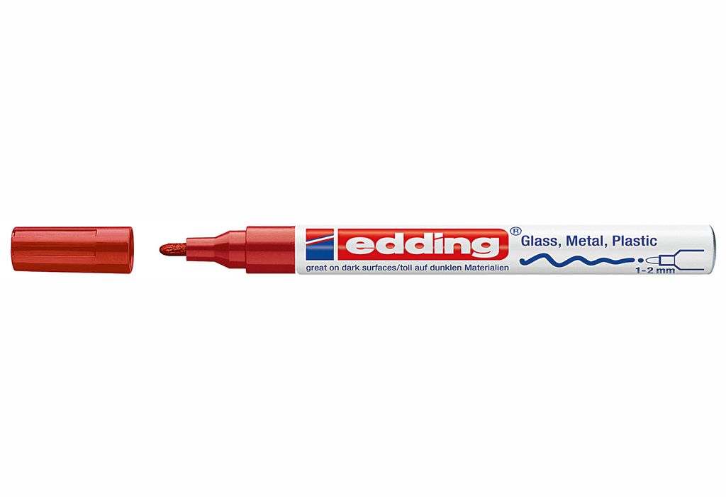 edding Glanzlackmarker (Verkaufseinheit: 10) 751 rot, Immagine del prodotto 