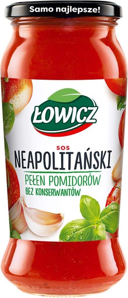 Łowicz Napolitaanse Tomatensaus, 500 gram Productafbeelding 